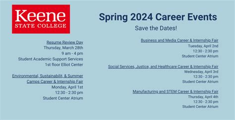 Ksc Career Services Save The Dates Greater Monadnock Collaborative