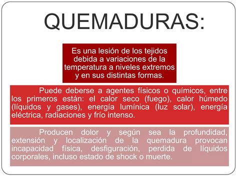 ¿qué Hacer En Caso De Quemaduras Ppt