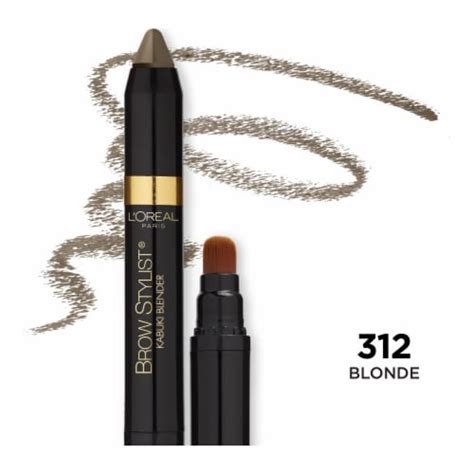 L Oreal Paris Brow Stylist Kabuki Blender Brow Crayon 312 Blonde 0 05 Oz Frys Food Stores