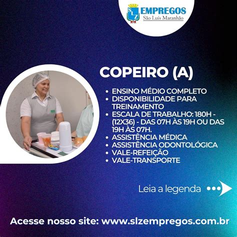 Copeiro A Slz Empregos