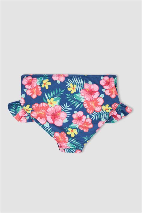 Defacto K Z Ocuk I Ek Desenli Esnek Bikini Tak M
