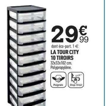 Promo La Tour City 10 Tiroirs Chez Centrakor ICatalogue Fr