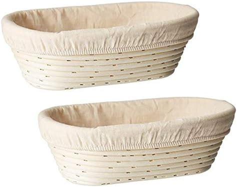 7 Inch Premium Oval Banneton Basket With Liner Perfect Rattan Brotform