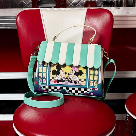 Loungefly Disney Mickey And Minnie Date Night Diner Crossbody Bag