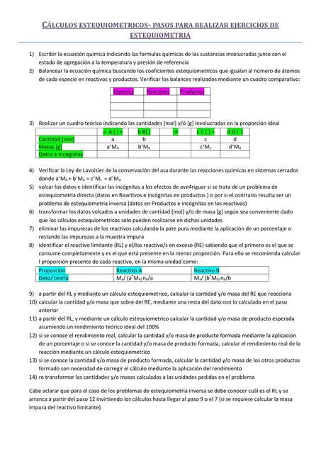 Cálculos estequiometricos uncappuccinodevainilla uDocz