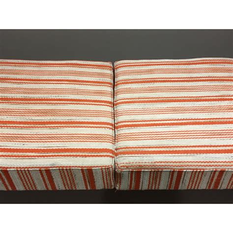 Knoll Stella Daybed In Oak And Orange And White Fabric Wilhelm Knoll