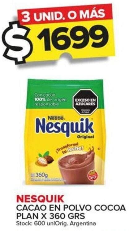 Nesquik Cacao En Polvo Cocoa Plan X Gr Oferta En Carrefour Maxi