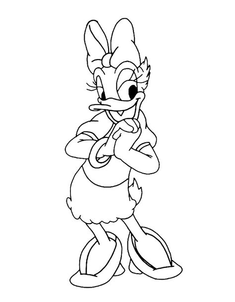 Daisy Duck Coloring Pages Free Printable PDF