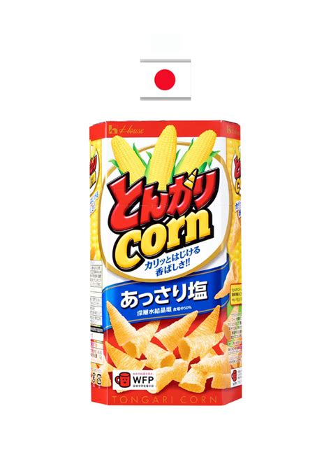 House Tongari Corn Asari Shio 68g Snack Sabor De Milho Salgado