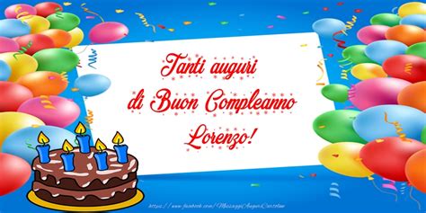 Tanti Auguri Di Buon Compleanno Lorenzo Cartoline Di Compleanno Con