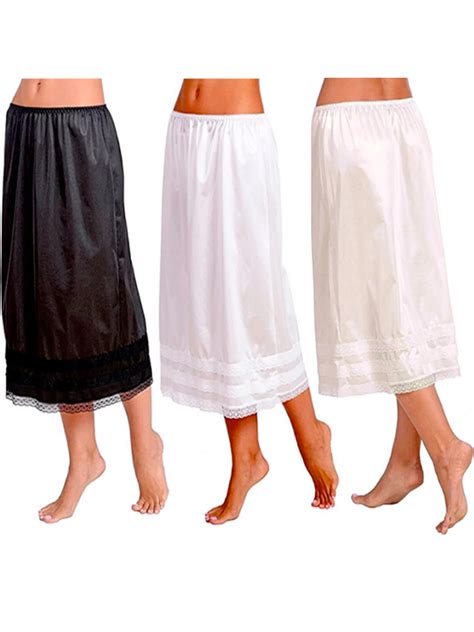 Lace Trim Half Slips For Women Underskirt Short Above Knee Half Slip