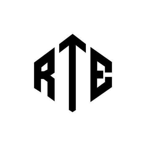 RTE letter logo design with polygon shape. RTE polygon and cube shape ...