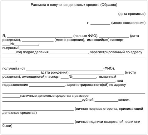 Как правильно пишется расписка о получении денег в 2025 fcbg