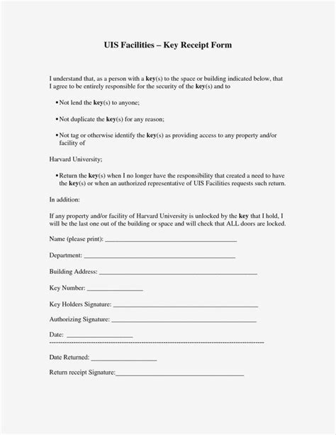 Employee Key Holder Agreement Template Best Of Employee Key Holder