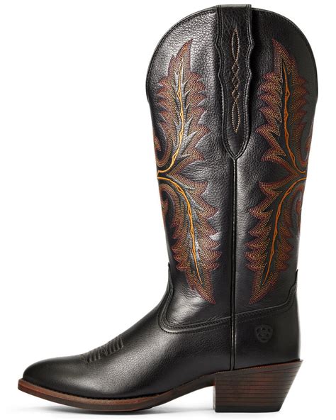 Ariat Womens Heritage Elastic Calf Western Boots Round Toe Boot Barn