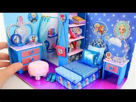 Diy Miniature Frozen Dollhouse Bedroom And Bathroom Miniature