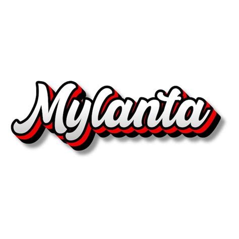 Premium Photo Mylanta Text 3D Silver Red Black White Background Photo