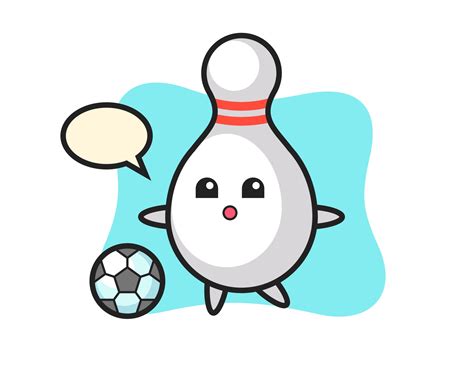 Illustration of bowling pin cartoon is playing soccer 3314929 Vector ...