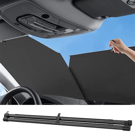 Breadeep Retractable Car Windshield Sunshade Summer Large Sun Visor