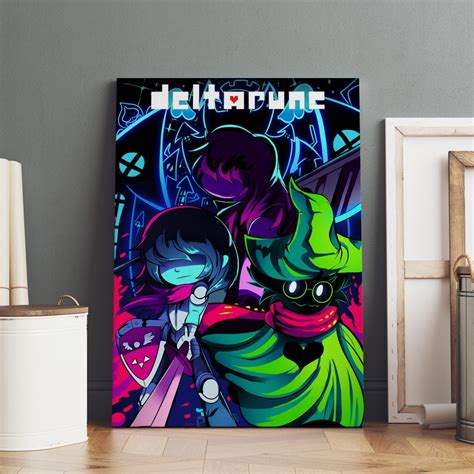 Deltarune Poster Spamton Wall Art Premium Canvas Print Game Fan T