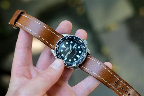 Seiko 007 Diver With Brown Leather Strap X Post Rwatches Rwatchbands