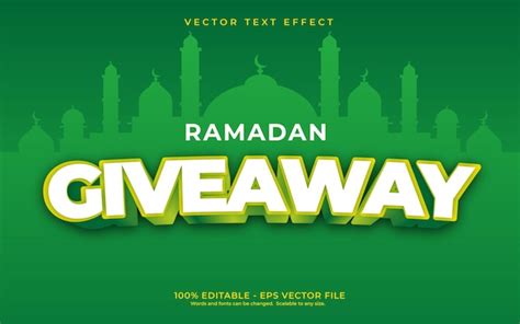 Premium Vector Ramadan Giveaway Text Effect