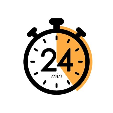 Premium Vector | Twenty four minutes stopwatch icon timer symbol ...