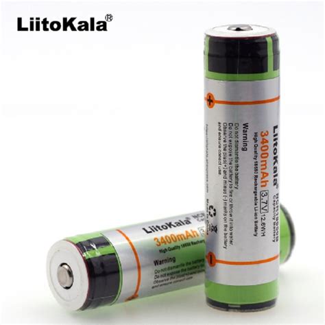 Liitokala 2pcs 18650 3 7 V 3400 Mah Ncr18650b Lthium Battery Electronic