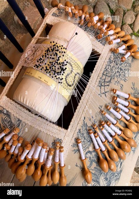 Lace Making In The City Of Le Puy En Velay In The Auvergne Rhone Alpes