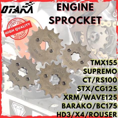 Engine Sprocket For Tmx Rs Xrm Wave C Drem Smash Barako Hd X