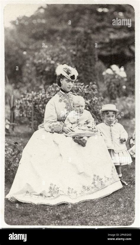 Queen Alexandra With Prince Albert Victor Duke Of Clarence And