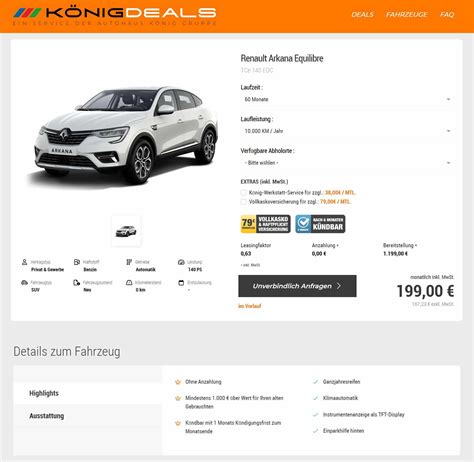 Renault Arkana im Flexxleasing für 199 brutto ntv Autoleasing