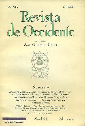 REVISTA DE OCCIDENTE AÑO XIV NÚMERO CLII by ORTEGA Y GASSET José