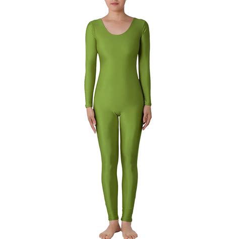 Buy Muka Scoop Neck Long Sleeve Unitard Lycra Zentai Bodysuit Catsuit