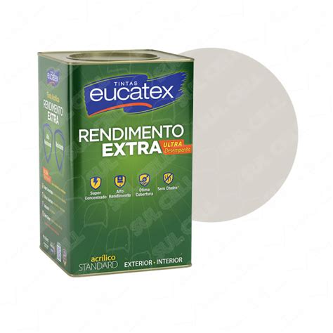 Tinta Acrilico Rendimento Extra Gelo Fosco 18L Eucatex Tintas