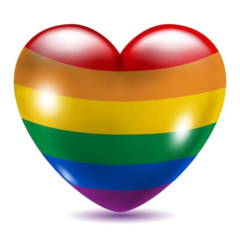 Premium Vector Heart Shaped Gay Symbol On White Background With Shadow