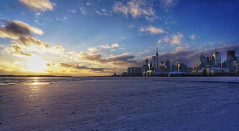 Toronto's waterfront looks eerily beautiful encased in ice