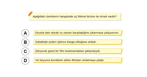 Ortaokul 8 sınıf Türkçe Fiilimsiler anlatarak yapanı en