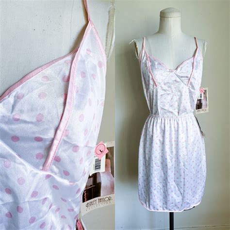 Vintage Deadstock Pink Polkadot Lingerie Set L Etsy