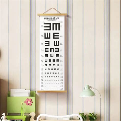 Visual Test Chart Hanging Visual Eye Testing Chart With Wooden Frame