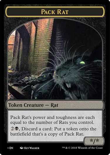 Black Pack Rat Creature Token Mtgonl Tokens