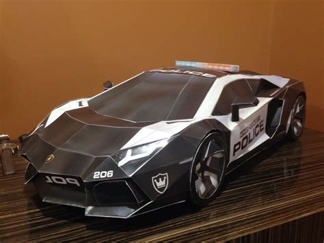 Lamborghini Aventador Diy Papercraft Model Built By Michael Molina Of