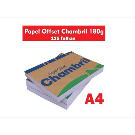 Folhas Papel Offset G A Chambril Shopee Brasil