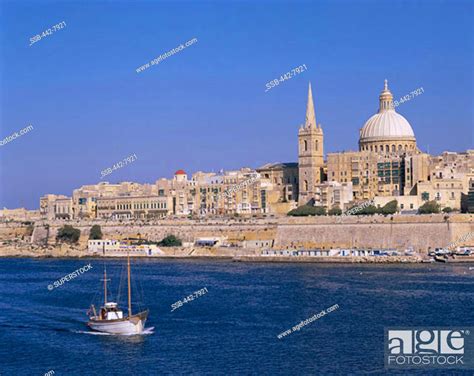 City Skyline, Valletta, Malta, Stock Photo, Picture And Rights Managed Image. Pic. SSB-442-7921 ...