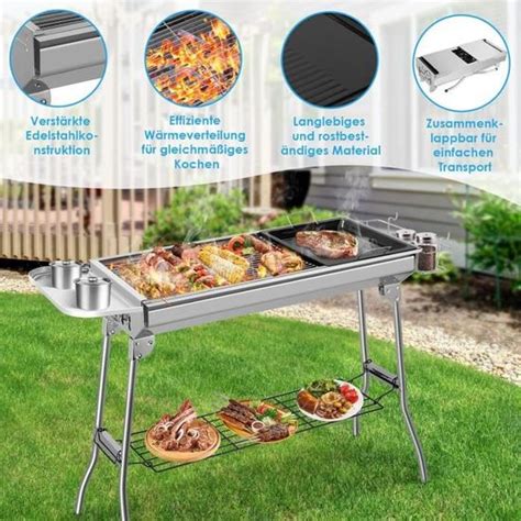 Barbecue Charbon Pliant Portable Grill Charbon De Bois Xxl Bbq De