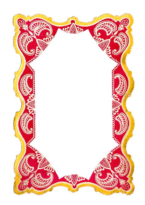 Free Digital Frame Clip Art Of Printable Red And Yellow Paper Frame Image Frame Clipart Clip