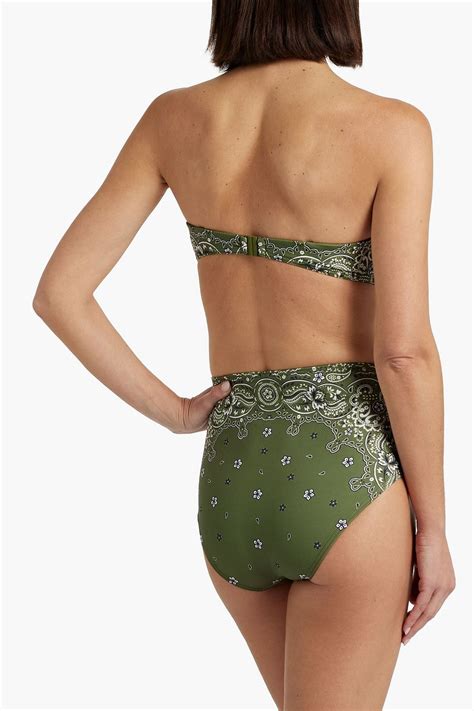 Zimmermann Paisley Print High Rise Bikini Briefs The Outnet