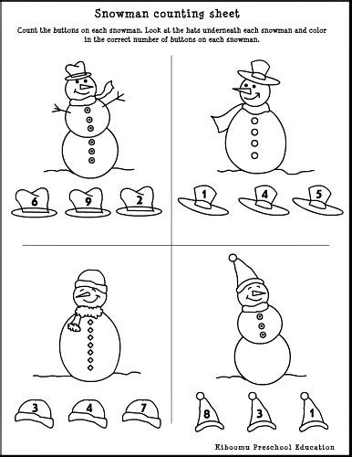 17 Winter Counting Worksheets / worksheeto.com