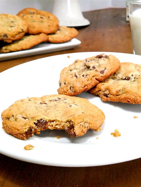 Classic Chocolate Chip Cookies Piled On Plate On The Go Bites