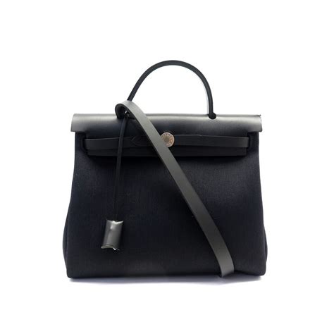 Sac A Main Hermes Herbag Zip Retourne Toile